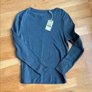 Fat Face Callie Long Sleeve Grey Crew Neck Top UK 16 / Large